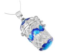 FIXOSHEE Hollow Copper Aromatherapy Pendant Necklace Diy Oil Diffuser Holder for Women, Openable Perfume Bottle Locket, Suitable for Essential Oils and Handmade Jewelry Craft Random Style