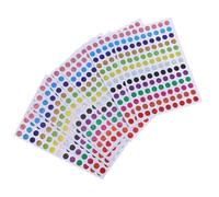 FIXOSHEE Holographic Round Dot Stickers 0.8cm - 10 Packs 1170 Colorful Adhesive Coding Labels for Office, Classroom, and School Color-Coding Organization