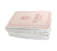 FIXOSHEE Holy Bible Plush Pillow Book 33Cm X 22.3Cm Deep Khaki Soft Plush Bible Throw Cushion Decorative for and Adults