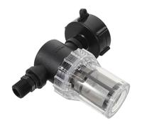 FIXOSHEE IBC Tote Filter Adapter S60X6 to 1/2In Internal Thread with Inline Liquid Filter and 1/2In Hose Connector, Water Tank Lid Fitting for Rainwater Collection and Garden Irrigation