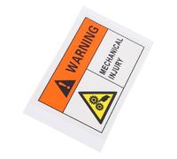 FIXOSHEE Industrial Safety Warning Label Sticker High Visibility Self Adhesive Caution Sign for Machinery Warning Decal for Injury Prevention Tough Environments