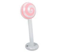 FIXOSHEE Inflatable Candy Balloons Decorations with Base PVC Sweet Birthday Party Candyland Christmas Decor Outdoor Giant Lollipop Props for Festive Holiday Events