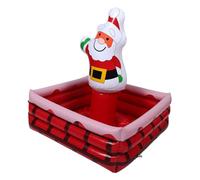 FIXOSHEE Inflatable Santa Claus Ice Cooler Bucket Drink Holder for Holiday Parties and Buffets Portable Floating Beverage Cooler Tray for Christmas Celebrations and Outdoor Events