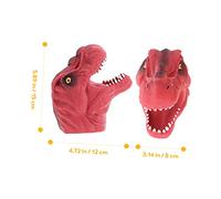FIXOSHEE Interactive Dinosaur Head Finger Puppets for Soft for Parent Bonding Educational and Playful Red Dinosaur Hand Puppets and Animal