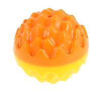 FIXOSHEE Interactive Dog Chewing Ball for Small Dogs Orange Squeaky Plaything for Teeth Cleaning Durable Puppy Teething for Training Playing and Rewarding Behavior