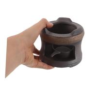 FIXOSHEE Japanese Handmade Ceramic Teapot Warmer Base Hollow Pot Heater for Traditional Tea Ceremonies Wax and Tealight Candle Powered Food Warmer Stand Retro Rustic Insulation for Parties