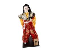 FIXOSHEE Japanese Samurai Doll Figure for Desktop Decoration Ninja Style Home Ornament Craft Artware for Living Display