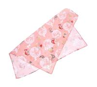 FIXOSHEE Japanese Style Bento Lunch Wrapping Cloth Pink Handkerchief Gift Fabric with Rabbit Print Portable Reusable Bandana for Japanese Culture Lovers Stylish Packaging