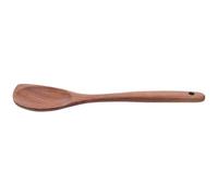 FIXOSHEE Japanese Style Teak Wooden Soup Ladle with Long Comfortable Handle for Cooking Serving and Mixing Smooth Polished Natural Wood Grain Utensil for Ramen Rice and Soups