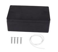 FIXOSHEE Junction Box Abs Plastic Black Outdoor Sockets for Electrical Wiring Project Box for Diy Electric Circuits for Outdoor Use