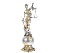 FIXOSHEE Justice Goddess Sculpture for Law Office Desk Decor Greek Resin Statue with Stable Base Roman Blind Lady Justice Figurine for Office and Bookshelf Ornament
