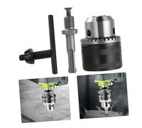 FIXOSHEE Key Type Drill Chuck with Round Handle Adapter Threaded Square Rod for Electric Hammer and Screwdriver High-wear Resistant Anti-Rust Hand Drill Conversion Kit