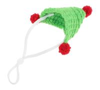 FIXOSHEE Knitted Mini Guinea Pig Hat Small Pet Costume Green Cute Xmas Headdress for Hamsters Rabbits and Small Animals Party Accessories