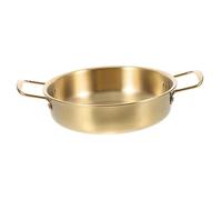 FIXOSHEE Korean Stainless Steel Soup Pot Metal Noodle Pot with Double Handles Lightweight Portable for Outdoor Camping Picnic and Indoor Kitchen Food Storage