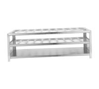 FIXOSHEE Laboratory Aluminum Test Tube Rack 40-Well Stand for Scientific Lab Storage Space-Saving Pipe Holder Organizer for Educational and Professional Use