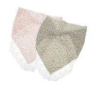 FIXOSHEE Lace Triangle Hair Scarves 2pcs Floral Print Headbands with Breathable Fabric for Women’s Daily Use and Style Random Color