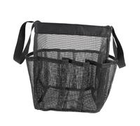 FIXOSHEE Large Capacity Mesh Toiletry Organizer Bag with Double Handles Nylon Storage Pouch for Shower Supplies Travel Cosmetics and Beach Accessories