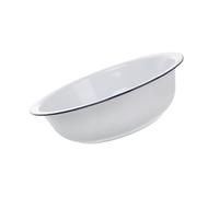 FIXOSHEE Large Capacity Vintage Enamel Mixing Bowl Retro Thickened Multi-Purpose Basin for Washing Vegetables Face and Clothes Smooth Surface Easy to Clean Kitchen Sink Deep Antique Basin