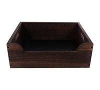 FIXOSHEE Large Solid Wood Cat Litter Box with High Sides Stain Wood Construction Easy Assembly Indoor Corner Wooden Cat Toilet Tray