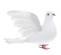 FIXOSHEE Large White Artificial Peace Pigeon with Extended Wings for Wedding and Home Decoration, Realistic Bird Ornament Suitable for Event Display and Photo Props