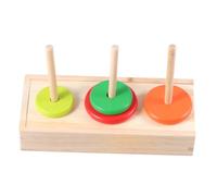 FIXOSHEE Large Wooden Tower Puzzle Educational for Colorful Stacking Rings for Developing and Color Recognition Premium Safe Wood Construction Base for Early Learning and Entertainment