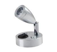 FIXOSHEE LED Wall Lamp Silver with Spotlight Indoor Reading Light for Bedroom and Rv Cool White Multipurpose Wall Mounted Light with Flexible Angle for Home Decor