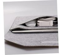 FIXOSHEE Light Grey Laptop Pouch Felt Protective Sleeve Soft Lining Shock-resistant Computer Bag for Notebook Tablet Portable Storage