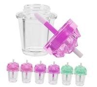 FIXOSHEE Lip Gloss Tubes Kit 7pcs Refillable Containers with Wand for Travel and Business Makeup Random Color