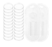 FIXOSHEE Loose Leaf Binder Disc Set 44Pcs 38Mm White Mushroom Shape Binding Clips for Office Students Artists