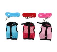FIXOSHEE Lovely Bunny Vest Harness and Leash Set for Small Pets Breathable Guinea Pig and Ferret Control Outdoor Exercise Puppy Harness with Leash for Rats and Rabbits S Colors
