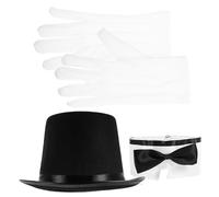 FIXOSHEE Magician Costume with Top Hat and White Gloves Breathable Cloth Material Dress Up for Boys and Creative Cosplay Outfit for Halloween and Party Fun