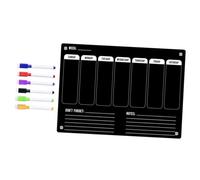 FIXOSHEE Magnetic Dry Erase Board Small Acrylic Planner for Fridge Kitchen Schedule Daily Planning Reusable Writing Message Board with Whiteboard Markers for Wall Organiser