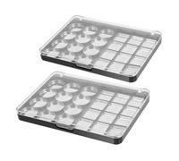 FIXOSHEE Magnetic Eyeshadow Palette 2pcs 24-slot DIY Makeup Tray Empty Eyeshadow Case for Professional Makeup Artists and Travel Use