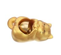 FIXOSHEE Magnetic Lucky Cat Door Chime with Golden Fortune Bell for Shopkeepers and Home Entry Decorative Japanese Style Maneki Neko Wind Bell Easy Mount Doorbell for Uplifting Welcome and