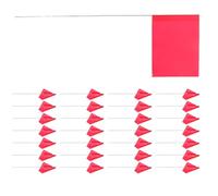 FIXOSHEE Marking Flags Lawn 30 Pieces with Steel Poles Red Triangular Flags for Landscaping, Irrigation, Construction, Surveying 5X14.9 Inch Outdoor Yard Markers