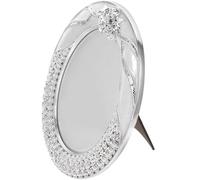 FIXOSHEE Metal 7X5 Inch Oval Picture Frame Large Silver Retro Style Desktop Photo Display for Living Room or Office