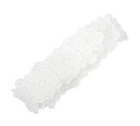 FIXOSHEE Milk Silk Embroidery Lace Trim Floral Ribbon Sewing Trim for Wedding Dress DIY Bridal Cloth Decoration Yards White Lace Ribbon for Clothing Craft