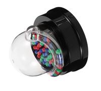 FIXOSHEE Mini Electric Lucky Ball Picker Bingo Machine Compact Transparent Lottery Number Drawing for Party Sweepstakes Cafe Karaoke Restaurant Use