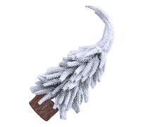 FIXOSHEE Mini Snow Frost Cedar Christmas Tree with Wooden Base Realistic Dense Pine Needles Compact and Portable Holiday Tabletop Ornament for Home Decor and Festive Party Display