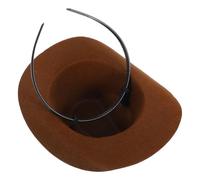 FIXOSHEE Mini Western Cowboy Hat Headband for Dogs, Small Pet Cowboy Hat Headwear, Sun Protection Birthday Party Accessory for Pets