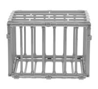 FIXOSHEE Miniature Animal Cage Model for Action Figure Decoration Small Plastic DIY Cage with Realistic Design Lightweight and Compact Mini House Accessory for Dollhouses and Table Display