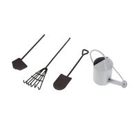 FIXOSHEE Miniature Dollhouse Gardening Tools Metal Succulent Care Accessories Realistic Mini Garden Tools for DIY Fairy House Decor and Indoor Plant Display