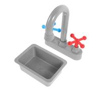 FIXOSHEE Miniature Kitchen Sink Basin with Realistic Faucet Compact Wash Basin for Pretend Play Portable Role Play Appliance for Boys and Easy to Clean and Assemble