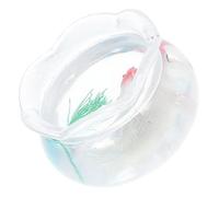 FIXOSHEE Miniature Koi Fish Figurine Tiny Fish Bowl Pvc Realistic Design 1:12 Scale Small and Delicate Desktop Decoration for Office Desks