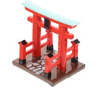 FIXOSHEE Miniature Resin Japanese Torii Gate Dollhouse Accessory, Miniature Gate Ornament for DIY Mini House Scene, Mini Resin Decor for Dollhouse and Garden Display