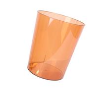 FIXOSHEE Modern Simple Transparent Trash Can and Creative Flower Container Multipurpose Rubbish Storage Barrel for Home and Office Medium Orange Bin for Plants and Flowers