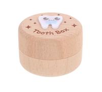 FIXOSHEE Modern Wooden Tooth Box for Lost Teeth and Hair Keepsake Solid Wood Storage Case with Scratch Resistant Lid and Secure Seal Minimalist Souvenir Organizer for Boys