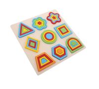 FIXOSHEE Montessori Wooden Puzzle Board for Preschoolers Shape Sorter Educational with Math Counting and Matching Shapes Safe Natural Material for Early Learning and Sensory Play