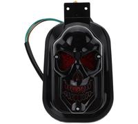 FIXOSHEE Motorcycle Skull Tail Light Assembly with Indicator Black 17.7x10x9.5cm Skull Light Device for Custom Bikes and Motorcycles Suitable for Highway Use