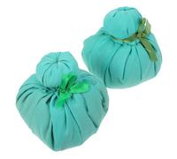 FIXOSHEE Moxa Massage Balls 2pcs Set Chinese Herbal Warm Compress Bags Portable Heat Warming Spa Balls for Eye and Face Pain Relief Traditional Thai Therapy